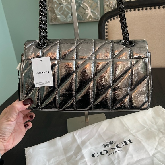 NWT Coach Quilted Metallic Tabby 26 - Picture 8 of 12